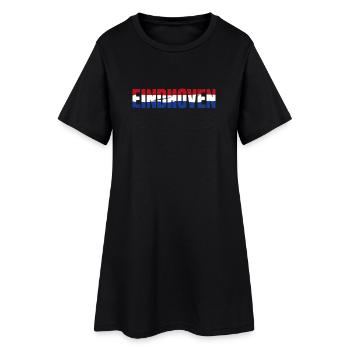 Eindhoven Flagge Niederlande Vintage - Frauen T-Shirt-Kleid - Schwarz - Vorne