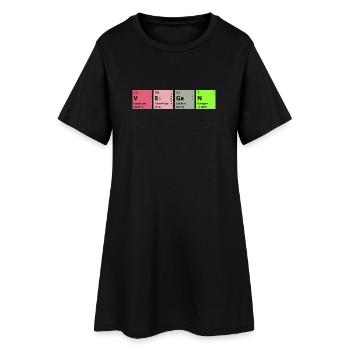 Chemie Vegan - Frauen T-Shirt-Kleid - Schwarz - Vorne