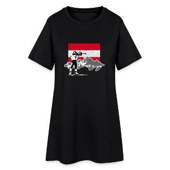 Biathlon - Austria Flag - Frauen T-Shirt-Kleid - Schwarz - Vorne
