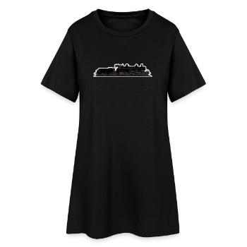 Locomotive train - Women’s T-Shirt Dress - black - Front