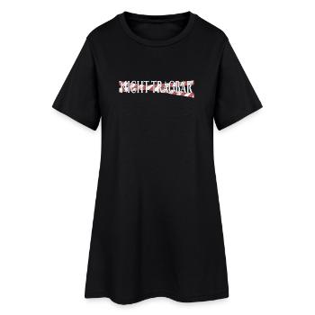 Unwearable – Black Humor Statement Design - Women’s T-Shirt Dress - black - Front