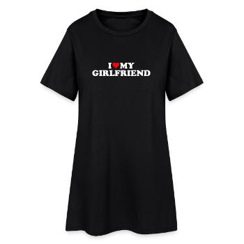 Déclaration de cœur Cher ami - Robe T-shirt Femme - noir - Devant