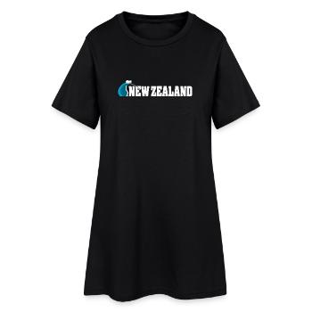 Kiwi Bird Cartoon Nouvelle-Zélande - Robe T-shirt Femme - noir - Devant