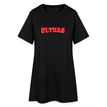Ultras - Frauen T-Shirt-Kleid - Schwarz - Vorne