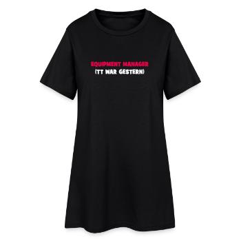 Equipment Manager - Frauen T-Shirt-Kleid - Schwarz - Vorne