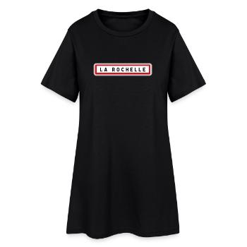 Panneau d'entrée de ville de La Rochelle, Charente - Robe T-shirt Femme - noir - Devant