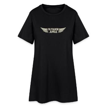 Conception d’ailes de junkie d’extérieur - Robe T-shirt Femme - noir - Devant