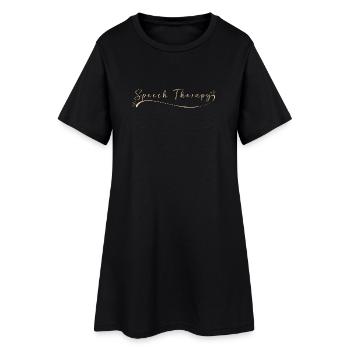 Orthophoniste Orthophoniste - Robe T-shirt Femme - noir - Devant
