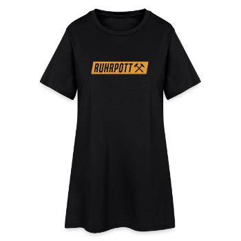 Ruhrpott - Ruhr Pott - Zeche - Zollverein - NRW - Frauen T-Shirt-Kleid - Schwarz - Vorne