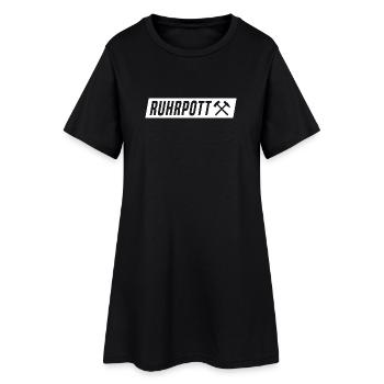 Ruhrpott - Ruhr Pott - Zeche - Zollverein - NRW - Frauen T-Shirt-Kleid - Schwarz - Vorne