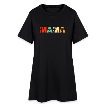 Mama Mechanic Retro Silhouette Typography - Women’s T-Shirt Dress - black - Front