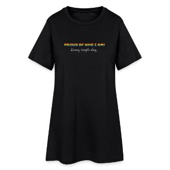 Fière de qui je suis queer | LGBTQIA+ - Robe T-shirt Femme - noir - Devant
