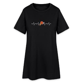 Joueur de tennis de table Heartbeat Tennis de table - Robe T-shirt Femme - noir - Devant