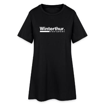 Winterthur Koordinaten Zürich Schweiz - Frauen T-Shirt-Kleid - Schwarz - Vorne