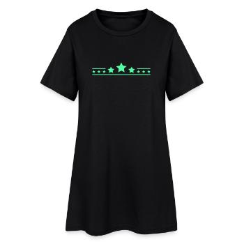 Étoiles- - Robe T-shirt Femme - noir - Devant
