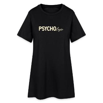 Psychologue Psycho Jeu de mots Psycho Docteur de l’humour - Robe T-shirt Femme - noir - Devant