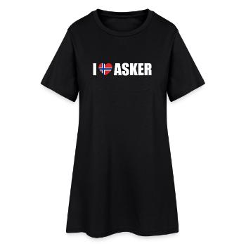 I love Asker Norway - Women’s T-Shirt Dress - black - Front