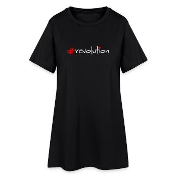 revolution - Frauen T-Shirt-Kleid - Schwarz - Vorne