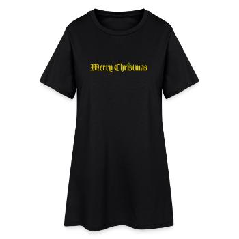 Joyeux Noël - Robe T-shirt Femme - noir - Devant