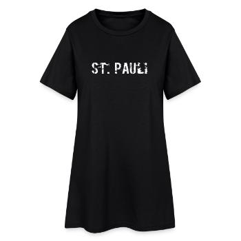 ST. PAULI - Frauen T-Shirt-Kleid - Schwarz - Vorne