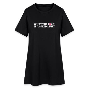 Auto - Frauen T-Shirt-Kleid - Schwarz - Vorne