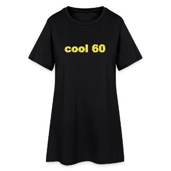 Jahre alt, cool 60 - Frauen T-Shirt-Kleid - Schwarz - Vorne