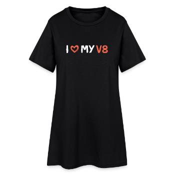 Car Love V8 - Musclecar Logo - Robe T-shirt Femme - noir - Devant
