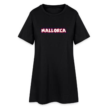 Mallorca - Frauen T-Shirt-Kleid - Schwarz - Vorne