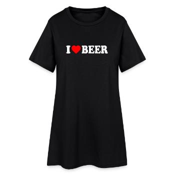 J’adore la bière - Robe T-shirt Femme - noir - Devant