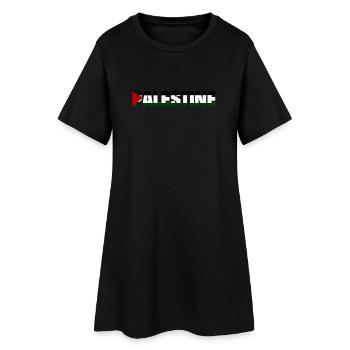 Drapeau de conception de lettrage de la Palestine - Robe T-shirt Femme - noir - Devant