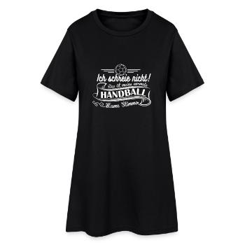 Handball Mama Stimme - Frauen T-Shirt-Kleid - Schwarz - Vorne