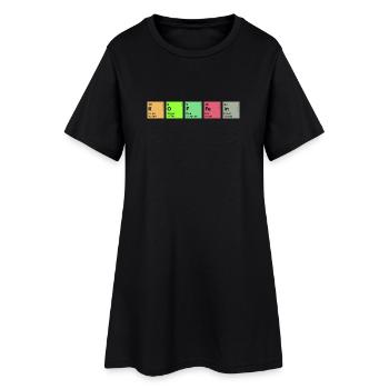 Chimie caféine - Robe T-shirt Femme - noir - Devant