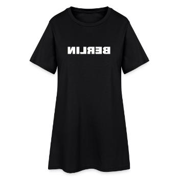 BERLIN - Frauen T-Shirt-Kleid - Schwarz - Vorne