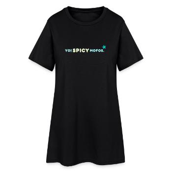 Yo ! Épicé. | Déclaration rétro sur le streetwear - Robe T-shirt Femme - noir - Devant
