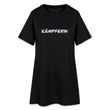 Abstraktes Neonfarbenes Motiv für Damen Kämpferin - Frauen T-Shirt-Kleid - Schwarz - Vorne