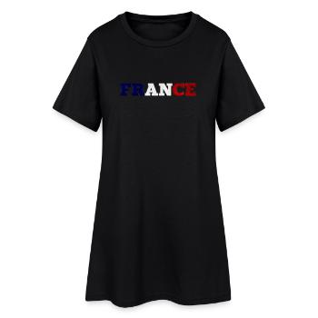 France - Robe T-shirt Femme - noir - Devant
