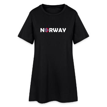 Lettrage de la Norvège avec drapeau - Norge - Norwegen - Robe T-shirt Femme - noir - Devant