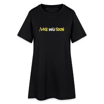 Mignonne design de jeux de mots d’adieu sur l’océan - Robe T-shirt Femme - noir - Devant