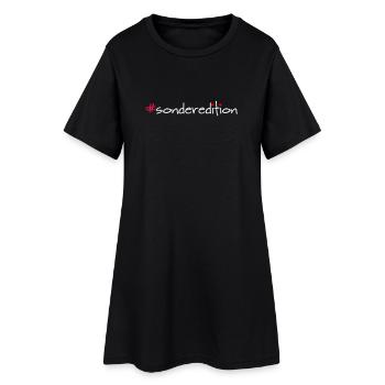 Édition spéciale Hashtag Slogan Shirt - Robe T-shirt Femme - noir - Devant