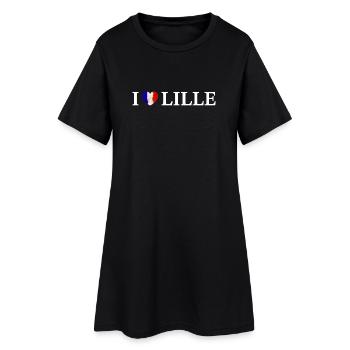 J’adore Lille, France - Robe T-shirt Femme - noir - Devant