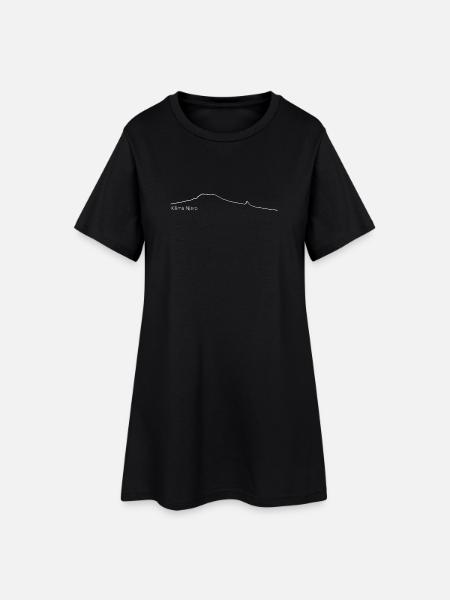 Mount Kilimanjaro outline - Women’s T-Shirt Dress - black