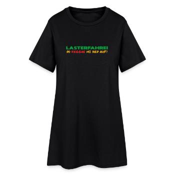 LASTERFAHREI - Do Reggae Mi Ned Auf! (3-Farbig) - Frauen T-Shirt-Kleid - Schwarz - Vorne
