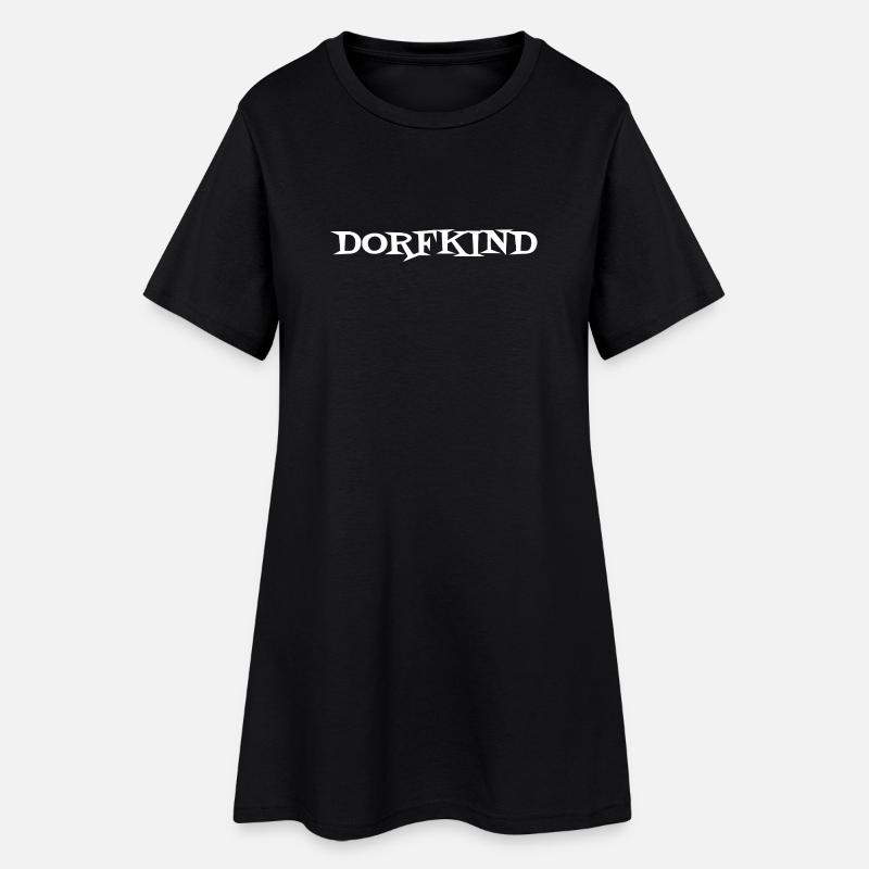 Village Child Hand Lettering - Women’s T-Shirt Dress - black