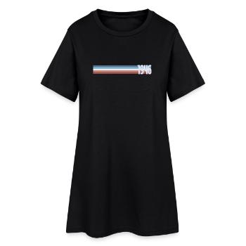 Café Vintage 80 Ans Octogénaire Fête 1946 - Robe T-shirt Femme - noir - Devant