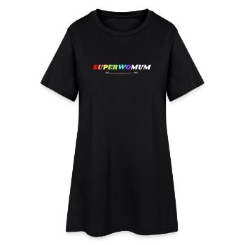 Superwoman Super Woman - Robe T-shirt Femme - noir - Devant