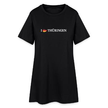 I love Thüringen Deutschland - Frauen T-Shirt-Kleid - Schwarz - Vorne