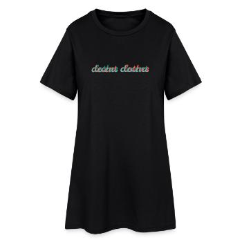 vêtements décents - Robe T-shirt Femme - noir - Devant