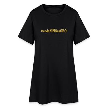 #cadaNIÑOesORO - Lettrage espagnol - Robe T-shirt Femme - noir - Devant