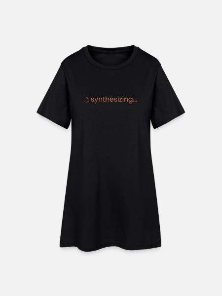 synthesizing… Loading Spinner für Ideenmenschen - Frauen T-Shirt-Kleid - Schwarz