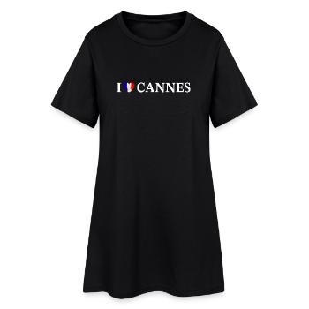 J’adore Cannes France - Robe T-shirt Femme - noir - Devant